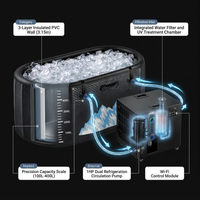 Cold Plunge Tub, 248 Gallon, 1 Horsepower, Heavy-Duty Ice Bath Tub for Athletes with Hot & Cold, Portable Inflatable Plunge Chiller with Water Treatment Kit, Immersion Therapy, Wifi (Black, 1 Set) — How It Works